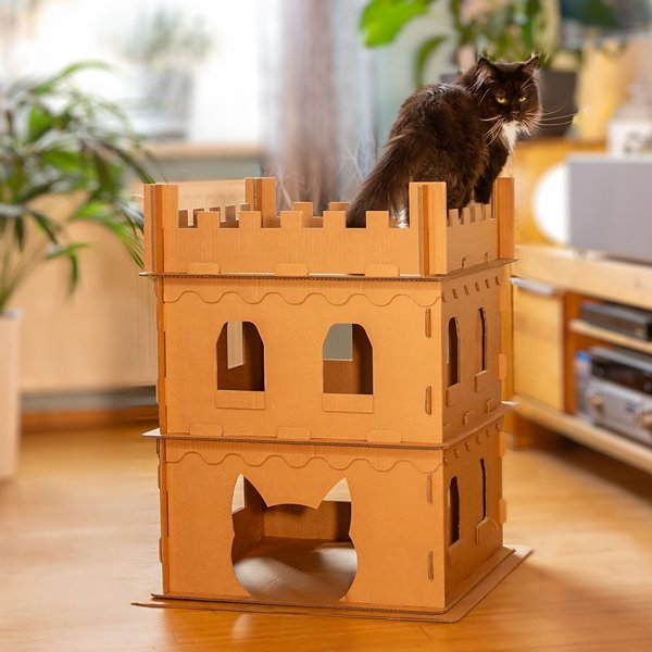 Unsere Katzenburg ist perfekt für deinen Liebling. Perfekt als Katzenhöhle, Kratzbaum und Katzenhaus in einem in ausgefallenem Stil.