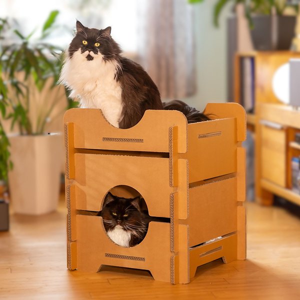 Katzenhaus Charles - das modulare Paradis Katzenhaus Charles ist perfekt für mehrere Katzen. So können deine Katzen Krallenpflege betreiben ohne sich zu stören. Zudem ist es modular in jede Richtung vergrößerbar.