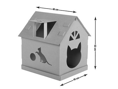 Abmessungen unseres Katzenhaus Scott Abmessungen und Maße unseres Katzenhauses Scott. So siehst du gleich ob es für dich passt und an deine ausgesuchte Stelle passt.