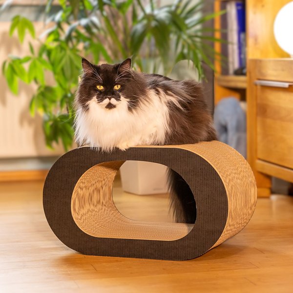 Katzenhöhle Goodmen Unsere Katzenhöhle Goodmen ist perfekt für die Krallenpflege deiner Katze. Durch die tolle Form passt es modern in dein Wohnzimmer.