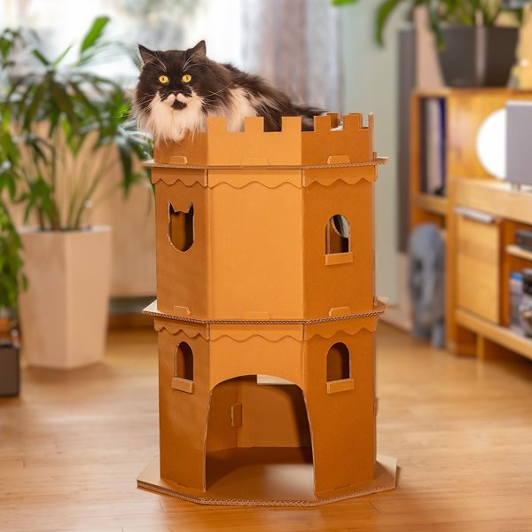 Katzenturm Oktabin Porter Unser Katzenturm in Form eines Burgturms ermöglich deiner Katze bequem ihr Reich zu überwachen und zu beschützen.