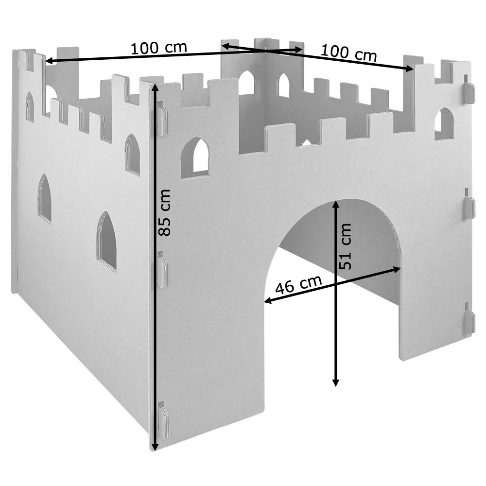 Stabilste Kartonspielburg mit Maßen und Größenangaben. Stabilste Kartonspielburg mit Maßen und Größenangaben.